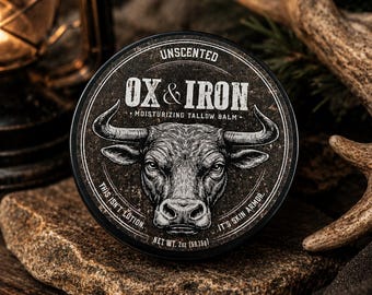 Unscented Ox and Iron tallow-lanolin balm