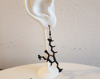 Beer Humulone Molecule Earrings, BeerLover Gift, 3D Printed