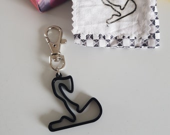 F1 key-chain, race circuit Zandvoort jewelry gift, Formule 1 key-ring, Motorsport gift, Grandprix fan birthday gifts from the Netherlands