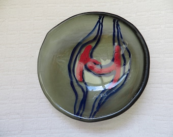 Fused Glass Jewelry Dish: Bone Joint Design, Anatomy Art