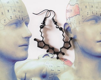 Handmade Champagne Molecule Earrings: Geeky Science Jewelry
