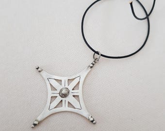 Sterling Silver Scarab Amulet Pendant, Bohemian Spiritual Necklace