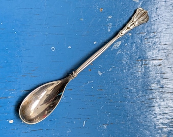 Flower spoons, Lotus teaspoon, Botanical gift, Old Dutch teaspoons with floral motif, Designer George Nillson