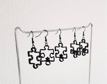 Baby Puzzle Piece Earrings, 3D Printed Tattoo Symbol, Baby Shower Pregnancy Gift