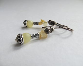 Handmade Sterling Silver Citrine Jasper Earrings – Dutch Button Jewelry