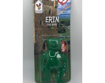 Ty McDonald's Teenie Beanie Baby Erin l'Orsetto Trifoglio Verde 1999 Sigillato Nuovo