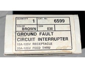 Leviton 6599 Brown GFCI Receptacle 15A 125V Ground Fault Circuit Interrupter