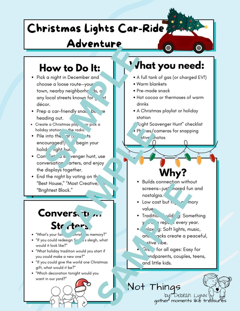 Christmas Car Ride Scavenger Hunt Printable - Etsy