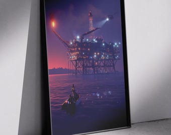 Póster del videojuego Rust, arte mural de juego de supervivencia, lámina postapocalíptica, decoración para habitación de jugador, regalo para gamers