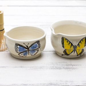 Handmade Ceramic Matcha Bowl with Spout: Chawan Tea Bowl