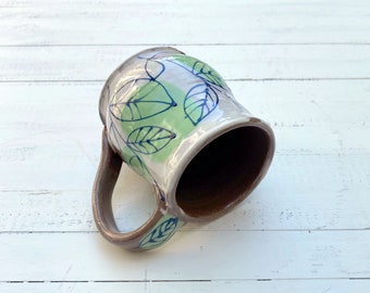 Mid Century style, Mid century modern mug, retro modern coffee cup, modern coffee mug, handmade modern mug, pottery coffee cup, wheelthrown