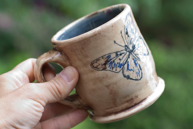 Butterfly Coffee Cup Butterfly MugButterfly Cup Handmade Etsy