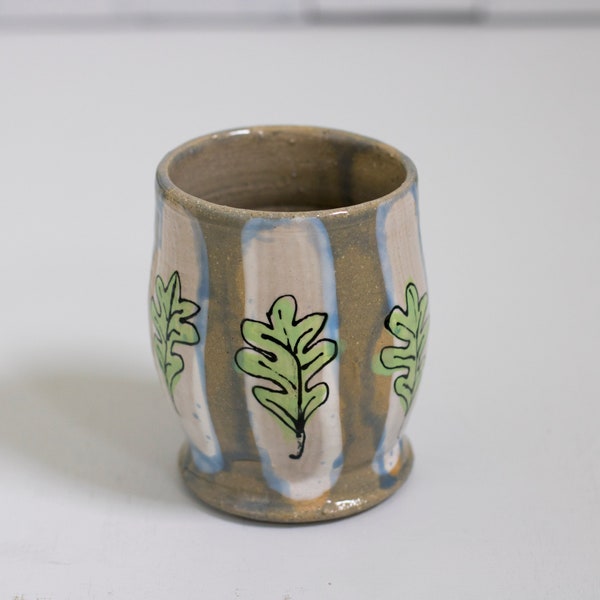 Pottery cup, Ceramic cup handmade, Wheelthrown cup, Pottery tumbler, Handmade pottery cup, nature inspired cup, botanical cup, nature lover