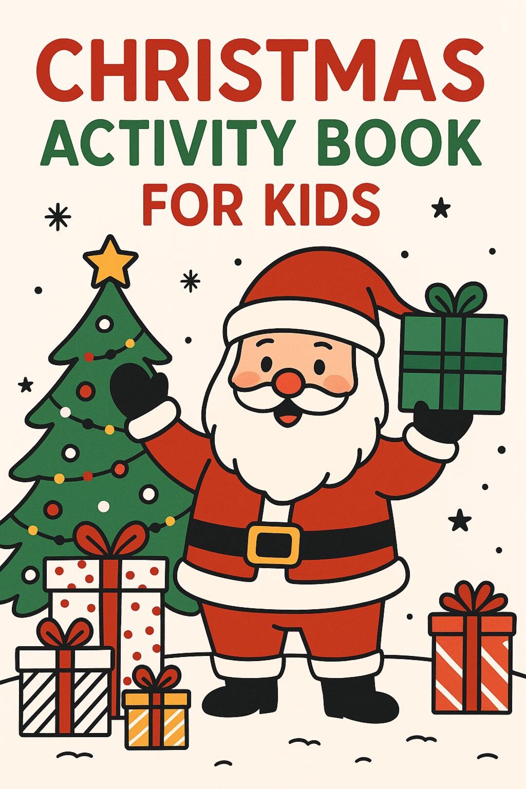 Kids Christmas Activity Book Printable | 50-page Coloring, Mazes ...