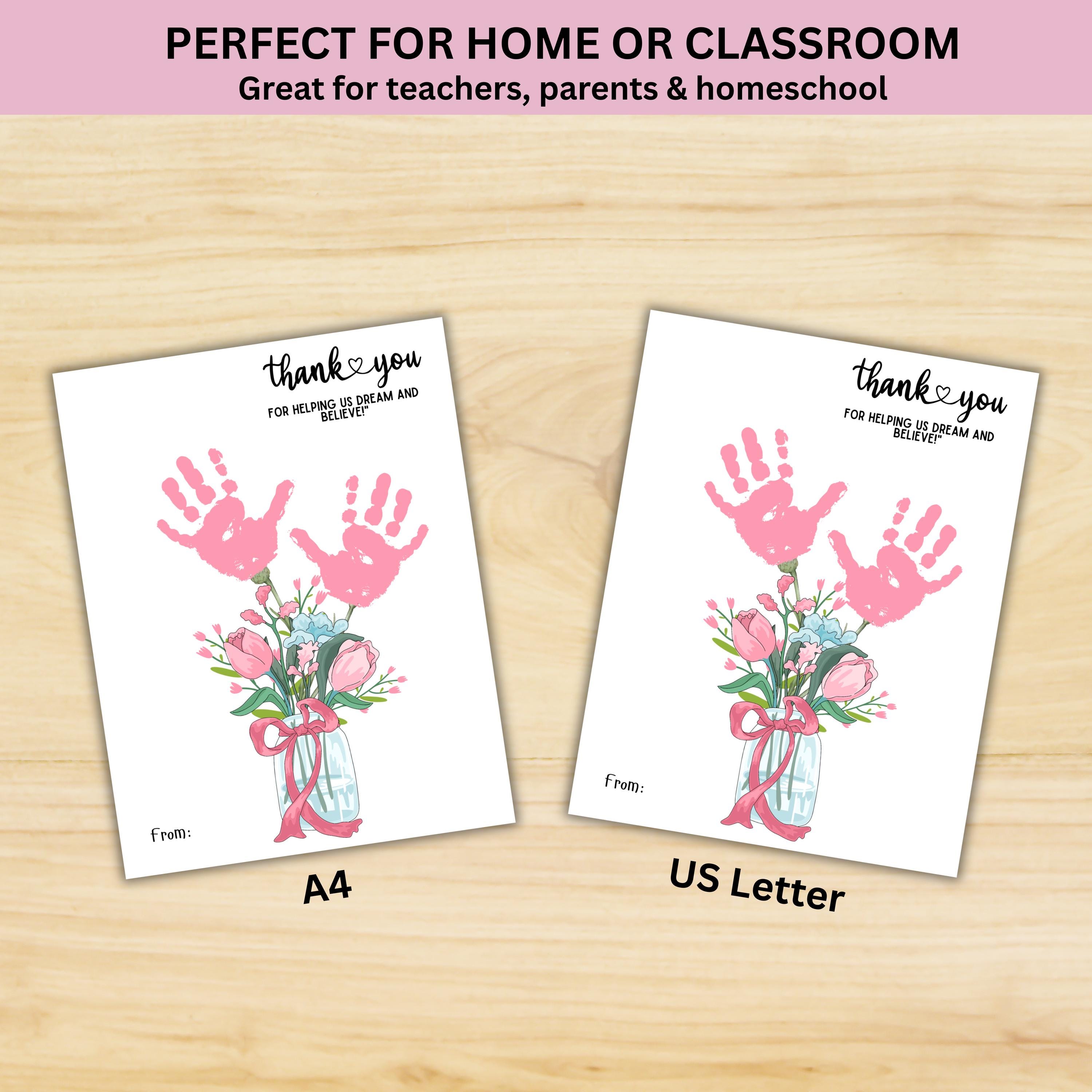 Editable Teacher Handprint Keepsake Printable Appreciation Gift Thank ...