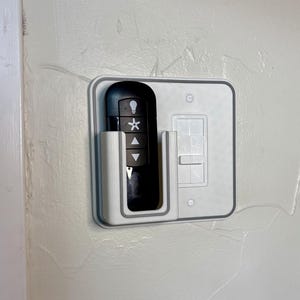 Rounded Decorative Large Remote Holder, Switch or Outlet Cover Plate | 20 Colors, Configurable Remote Side