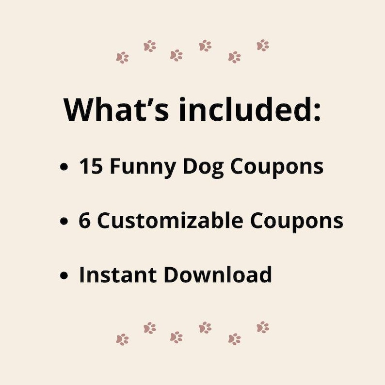 Dog Mom Coupon Book Printable Boy Version, Funny Mother’s Day Gift for ...