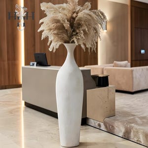 Tall Floor Vase Metal Iron Large Decorative Vase Living Room Entryway Flower Arrangement