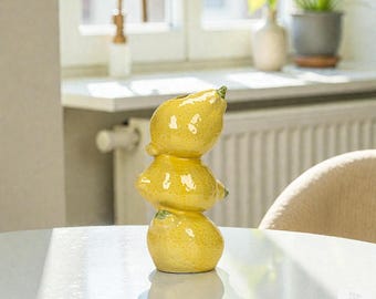 Fruit Stack Ceramic Vase | Lemon, Orange, Strawberry & Watermelon Vases | Home and Kitchen Decor