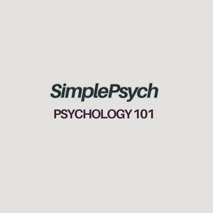 May include: A light gray background with the text "SimplePsych" in dark teal and "PSYCHOLOGY 101" in a smaller, darker font below. The overall design is simple and clean.