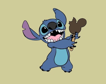 Barra Mikey de Stiitch Snack PNG, Descarga digital de snacks de Disneyland, Snacks de Disneyworld para niños PNG, Descarga divertida de snacks lindos para niños de Disneyland