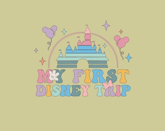 Mi primer viaje a Disneyworld (imagen mágica) PNG, descarga instantánea de Baby Magic Kingdom Disneyland, descarga digital de Baby Disneyland
