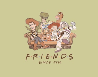 Toy Story Disneyland PNG, Buzz Woody Jessie Bo Peep Descarga digital, Toy Story Best Friends Trip 1995, PNG vintage