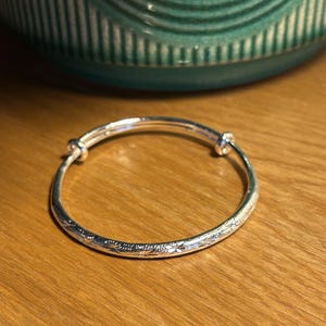 Bracelet jonc Mobius en argent 925 | Bracelet réglable | Bracelet torsadé en argent, cadeau de mariage | Argent sterling 925 | Cadeau pour elle