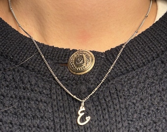 Womens Personalised Silver Initial Necklace | Customized Letter Necklace | Silver Initial Necklace | Personalized Gift | Gift for Her