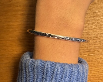 Pulsera Mobius de plata 925, ajustable, con giro, para bodas, plata de ley 925, ideal como regalo.
