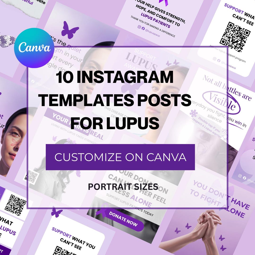 10 Lupus Instagram Templates May Ads – Chronic Illness Support Posts - Etsy