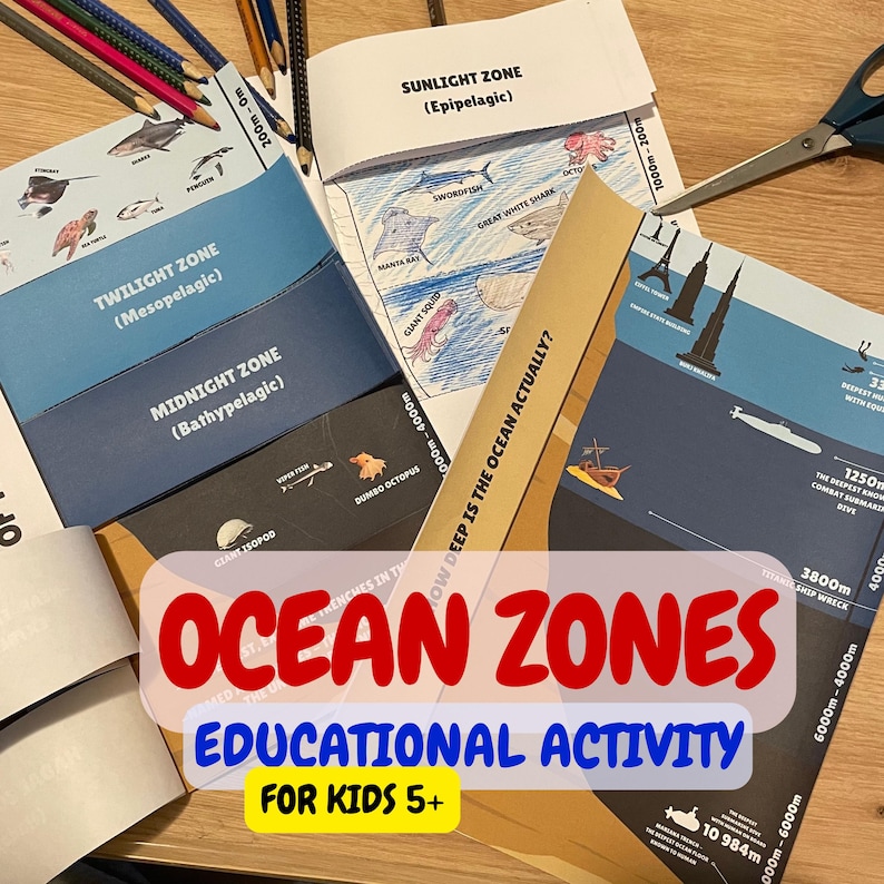 Ocean Zones Educational Activity | Printable Ocean Layers Craft ...