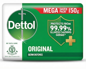 1 barra de jabón original Dettol 150 g TAMAÑO MÁS GRANDE