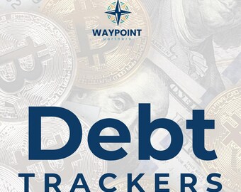 Paquete imprimible de seguimiento de deudas / Hojas de trabajo de liquidación, bola de nieve y pago de tarjetas de crédito / Socios de WAYPOINT