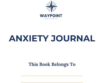 Diario de ansiedad imprimible / Estado de ánimo, desencadenantes, mentalidad, respiración y terapia complementaria / Socios de WAYPOINT