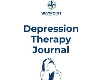 Diario de terapia para la depresión / Cuaderno de ejercicios imprimible sobre salud mental, estado de ánimo y mentalidad / WAYPOINT Partners