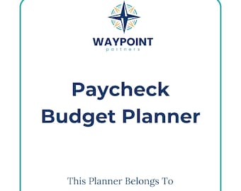 Planificador de presupuesto de sueldo imprimible / Hoja de presupuesto de ingresos quincenal y semanal / Socios de WAYPOINT
