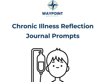 Sugerencias para un diario de reflexión sobre enfermedades crónicas / Cuaderno de ejercicios imprimible para personas con enfermedades crónicas y afecciones crónicas / Socios de WAYPOINT