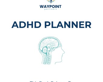 Planificador imprimible para TDAH / Seguimiento diario de enfoque, rutinas, medicación, estado de ánimo y hábitos / WAYPOINT Partners