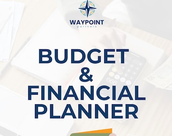 Planificador de presupuesto y finanzas imprimible / Organizador de dinero completo / Socios de WAYPOINT