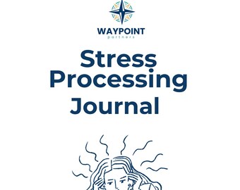 Diario de gestión del estrés / Rastreador de estrés imprimible, hojas de trabajo sobre preocupaciones y cuaderno de autocuidado / WAYPOINT Partners