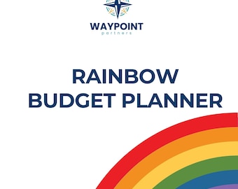 Planificador de presupuesto arcoíris imprimible / Carpeta financiera colorida / Socios de WAYPOINT