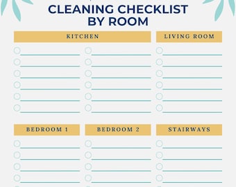 Cleaning Checklist Printable - Room by Room Deep Clean Checklist