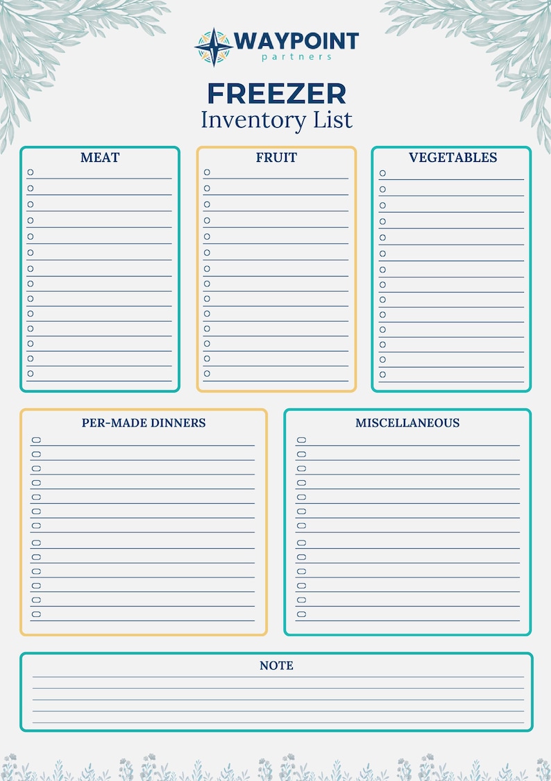 Freezer Inventory Chart.pdf Pantry Inventory Printable - Freezer Inventory & Stock Tracker Sheet ...