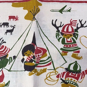 Vintage Placemat Set of 6 - MCM - North Pole Souvenir - NOS - Retro Table Linens - Winter Decor - Rare