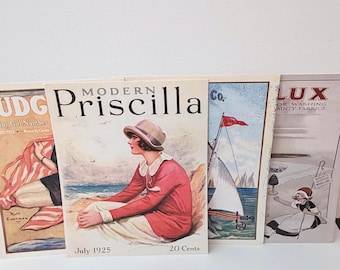 Vintage Poster Art: French Advertising 8x10 Unframed (4 Individual pictures) 1990's