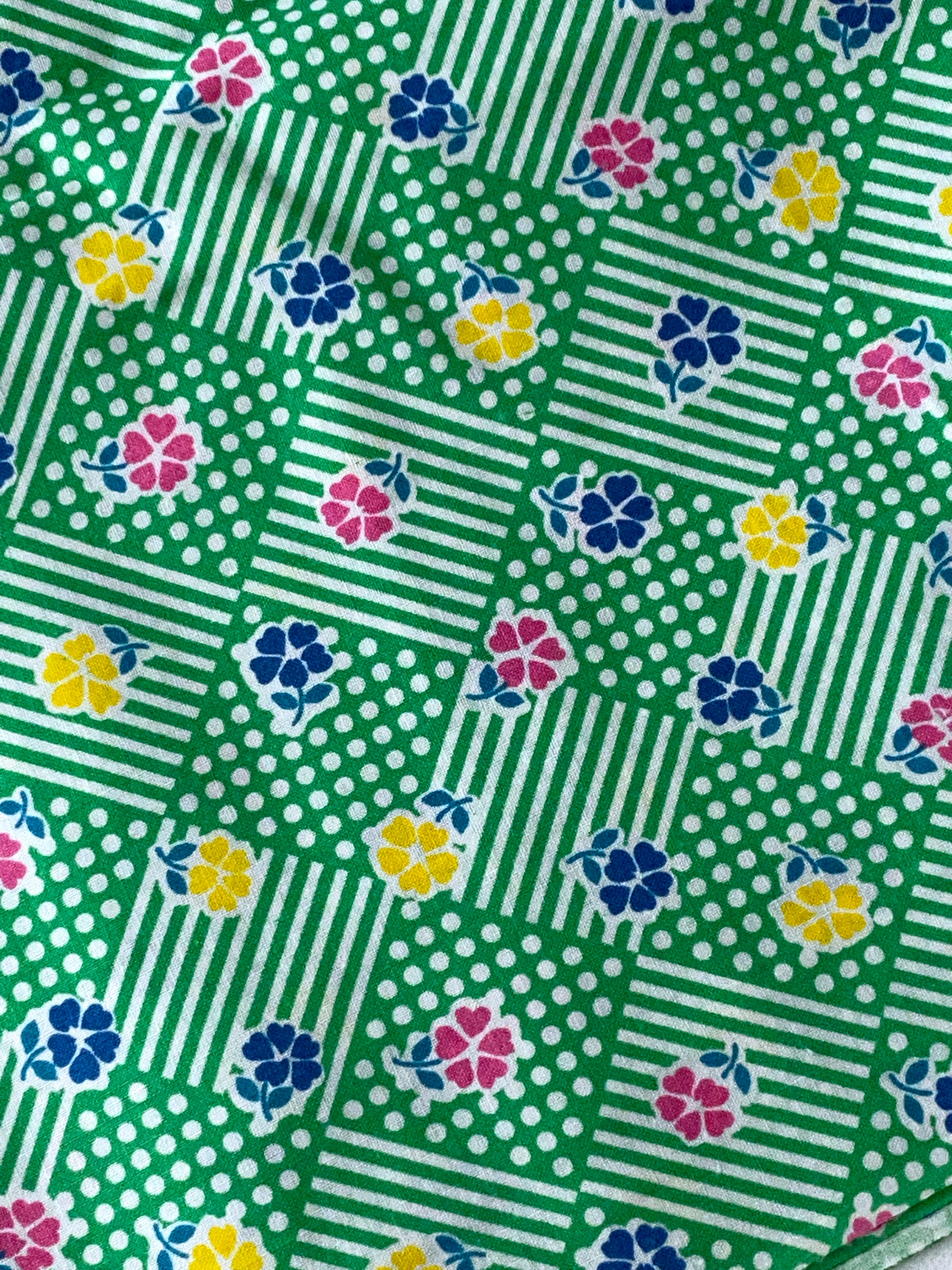 By the Yard X 34w Vintage Fabric Bright Pink Yellow | Etsy