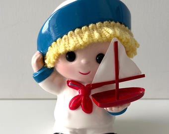 Vintage spaarpot: Enesco Sailor 1985 Retro Penny Bank