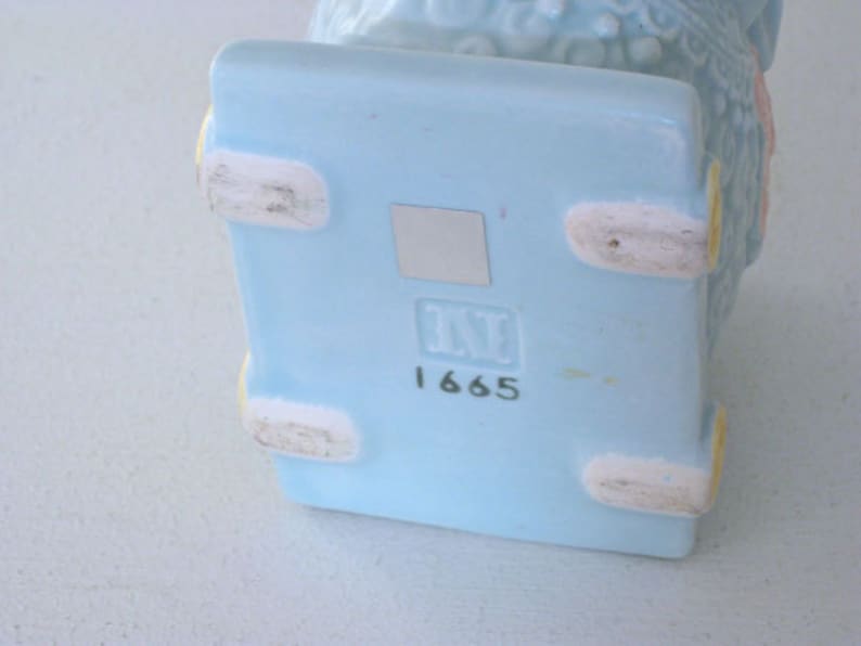 free shipping Napco Baby Room Decor Blue Lamb 1960/'s Japan Vintage Planter