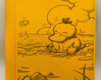 Custom Psyduck Beach Magikarp Art TCG Binder | Top Loader Card Album | Anime Style